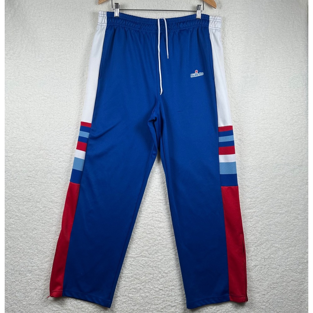 NBA Hardwood Classics Capital Bullets Blue Track Pants Mens XL Warm‎ Up Retro